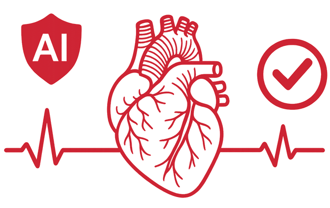 AI heart validation graphic for Cardio-HART for Physicians