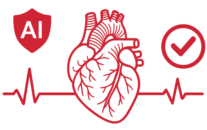 AI heart validation graphic for Cardio-HART for Physicians